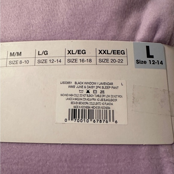 June & Daisy 2 Pack Pajama Pants - NWT - Size L - Picture 3 of 5